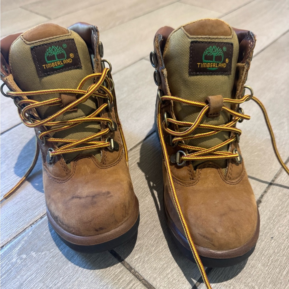 Timberland 6-Inch Field Boot Sundance Nubuck Youth Little Kids Boots Size 1.5